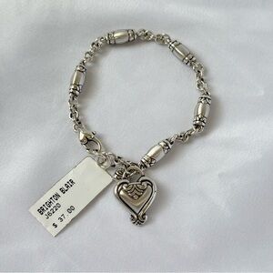 Retired Brighton Blair Silver Bracelet with Heart Charm